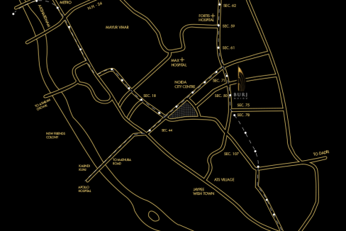 Burj Noida Map