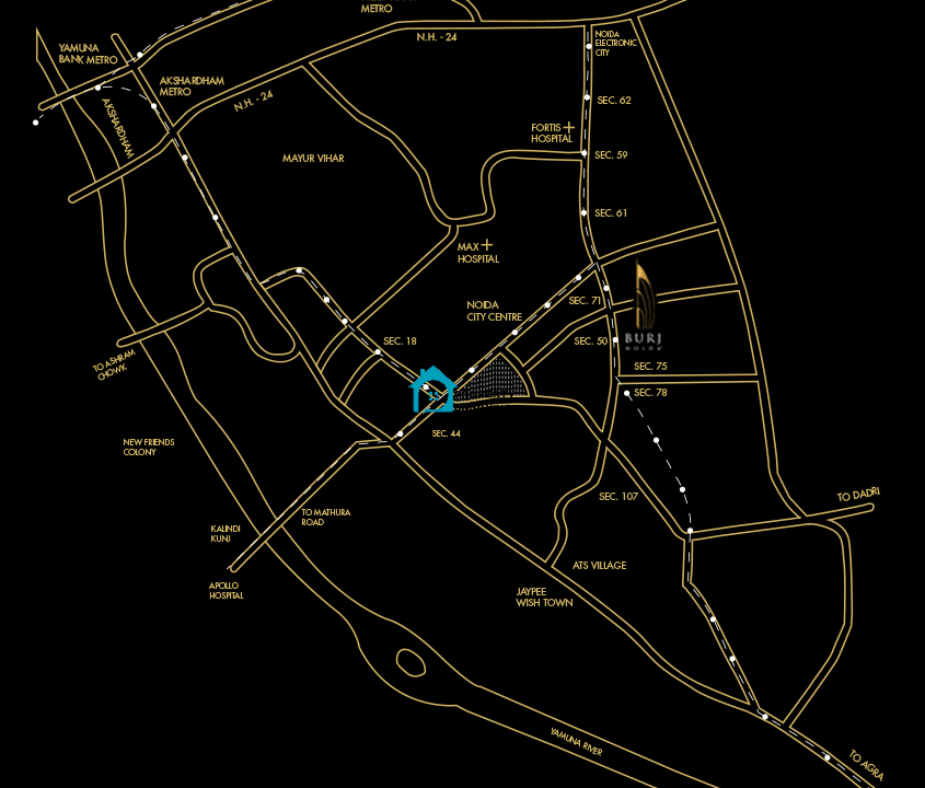 Burj Noida Map