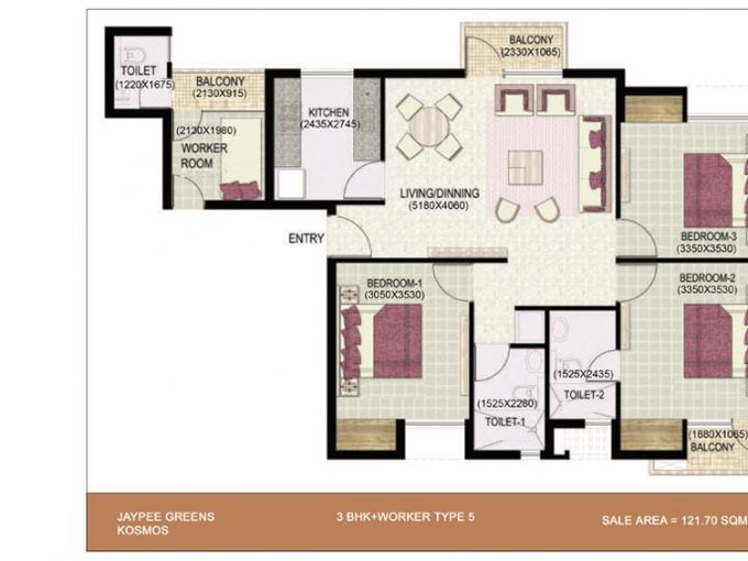 Sector 134 3bhk 1356sqft